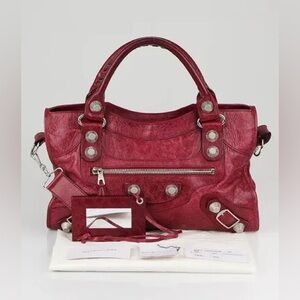 Balenciaga Rich Red Leather Satchel